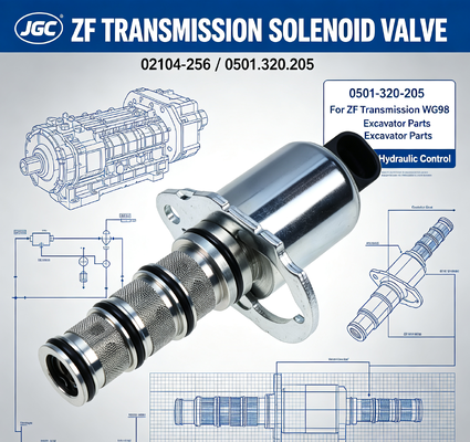 02104-256 0501-320-205 قطعات حفاری دریچه سولینوئید برای انتقال Zf Wg98