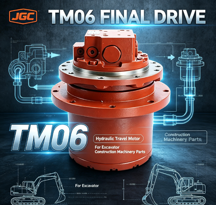 TM06 قطعات ماشین آلات ساختمانی موتور هیدرولیک سفر مجموعه درایو نهایی برای بیل مکانیکی