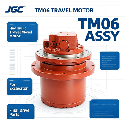 TM06 قطعات ماشین آلات ساختمانی موتور هیدرولیک سفر مجموعه درایو نهایی برای بیل مکانیکی
