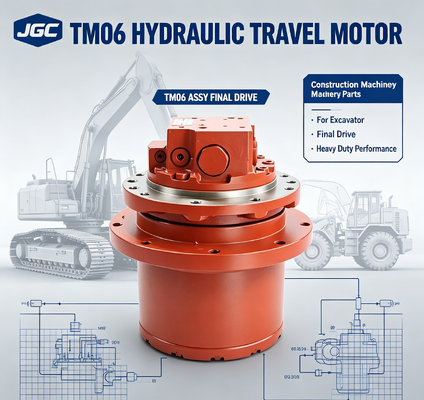 TM06 قطعات ماشین آلات ساختمانی موتور هیدرولیک سفر مجموعه درایو نهایی برای بیل مکانیکی